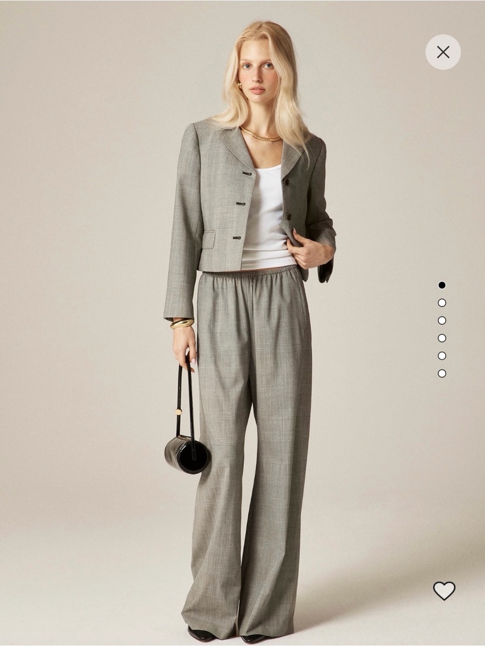NWT J Crew Cosmo Pant plaid Italian gauzy wool blend